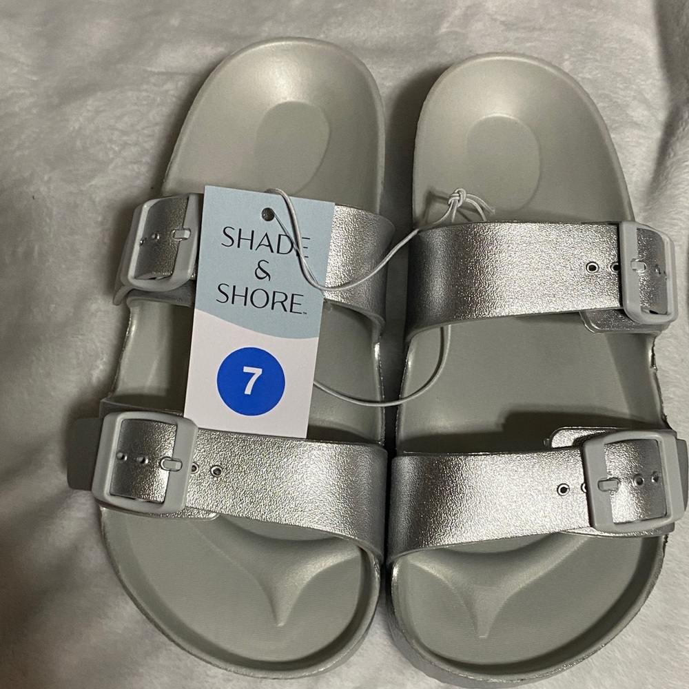 Shade & Shore Silver Sandals